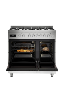 Fisher & Paykel Series 7 OR90L7DBGFX2  Dual Fuel Range Cooker with Gas Hob, Stainless Steel - view 2, Stainless Steel
