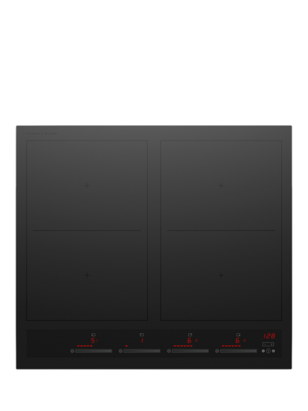 Fisher & Paykel Series 7 CI604ZZDTB5 60cm Induction Hob, Black Glass, Black Glass
