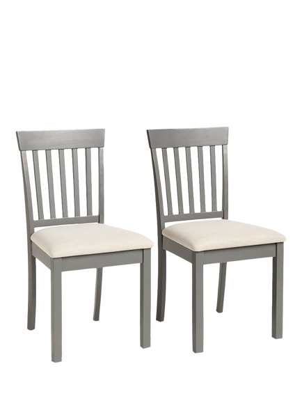 John Lewis OUTLET Wilton Slatted Dining Chair, Set of 2, Grey, Grey