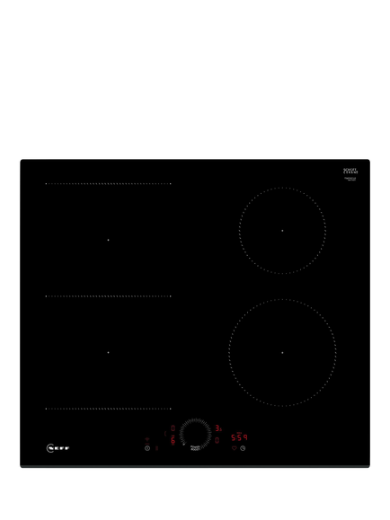 Neff OUTLET N70 T56FHS1L0 60cm CombiZone Induction Hob, Like New, Black, Black