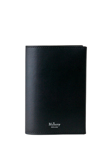 Mulberry Leather Passport Slip Holder, Black, Black