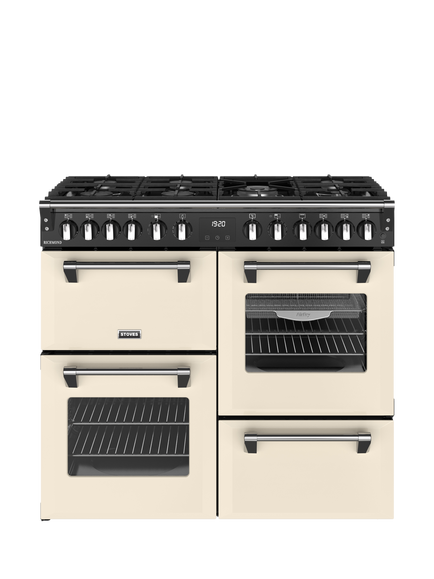 Stoves OUTLET Richmond 100cm Dual Fuel Gas Hob Range Cooker, Like New, Cream, Cream