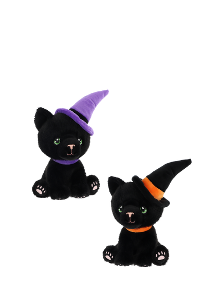 Keel Toys Black Cat Soft Toy, Assorted, H15cm, Black