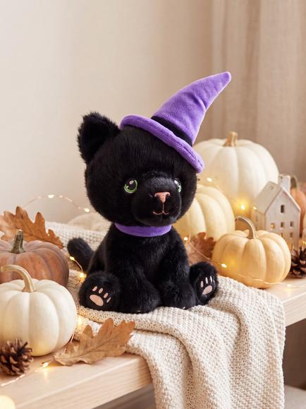 Keel Toys Black Cat Soft Toy, Assorted, H15cm - view 2, Black