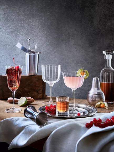 Luigi Bormioli Bach Retro Fizz Coupe Cocktail Glass, Set of 4, 260ml, Clear - view 2, Clear