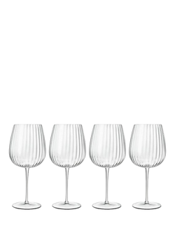 Luigi Bormioli Optica Gin Cocktail Balloon Glass, Set of 4, 750ml, Clear, Clear
