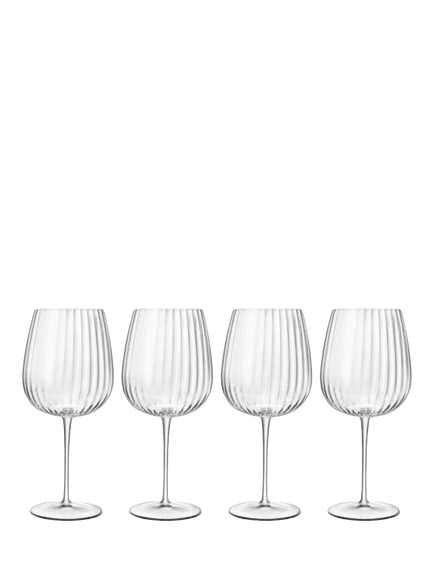 Luigi Bormioli Optica Gin Cocktail Balloon Glass, Set of 4, 750ml, Clear, Clear
