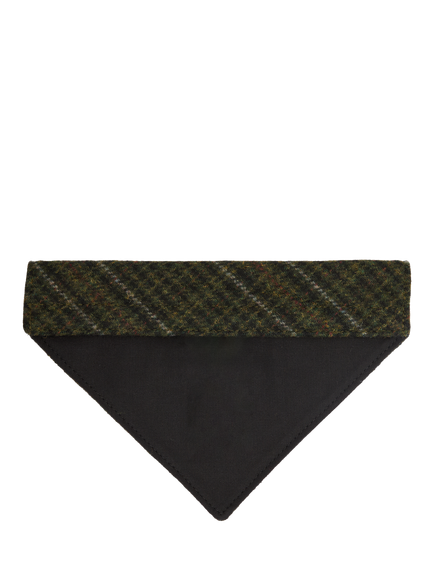 Barbour Wilkin Check Dog Bandana, Khaki - view 2, Khaki