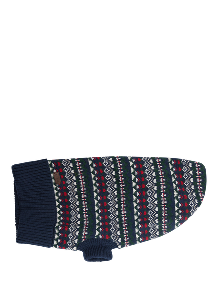 Barbour Marlow Fair Isle Dog Jumper, Blue, Blue
