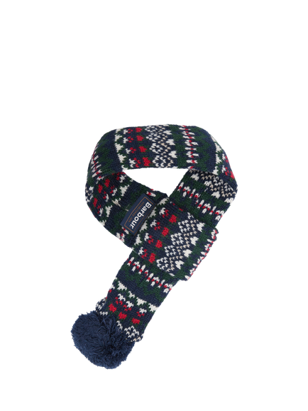 Barbour Marlow Fair Isle Dog Scarf, Blue, Blue