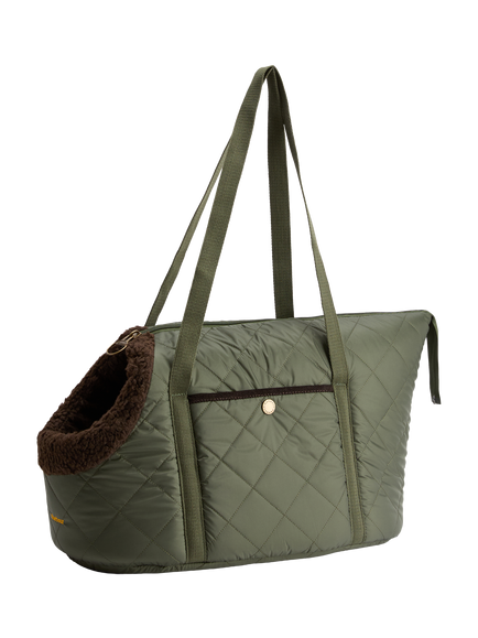 Barbour Quilted Dog Carrier, Khaki, Khaki