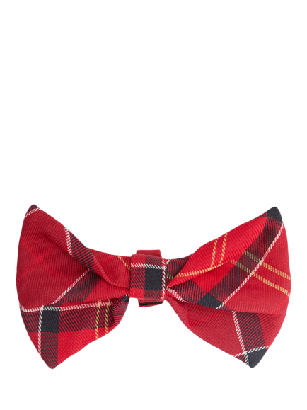 Barbour Tartan Dog Bow Tie, Red, Red Multi Red