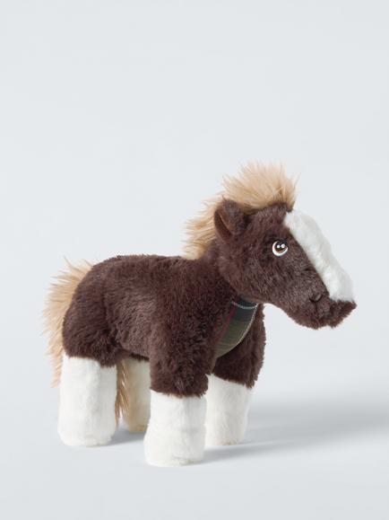 Barbour Horse Plush Soft Toy, Brown, Brown Multi Brown