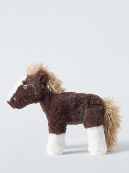 Barbour Horse Plush Soft Toy, Brown - view 2, Brown Multi Brown