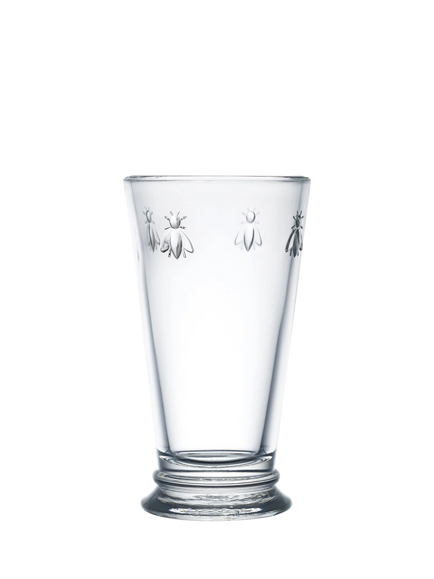 La Rochère Abeille Bee Long Drink Tapered Highball Glass, Set of 6, 460ml, Clear, Clear