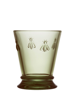 La Rochère Abeille Bee Glass Tumblers, Set of 6, 260ml, Olive Green, Green