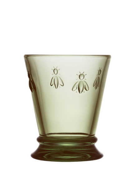 La Rochère Abeille Bee Glass Tumblers, Set of 6, 260ml, Olive Green, Green
