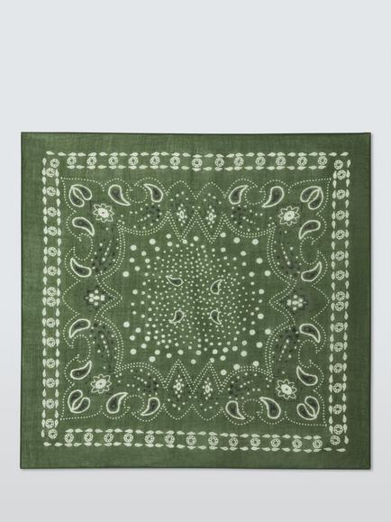 John Lewis Wool Bandana Scarf, Green, Green
