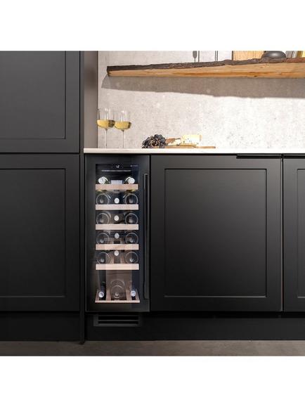 Caple WI3126BG Integrated Wine Cooler, Black Glass - view 2, Black Glass
