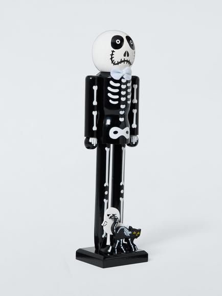 John Lewis Wooden Skeleton Nutcracker, Black/White