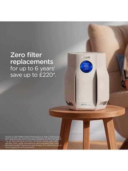 Shark BreatheClear HP062UK Compact Air Purifier with NeverChange6, Dove - view 2, Dove