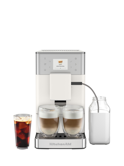 KitchenAid KA KF3 5KES8453BPL Cold Espresso Automatic Bean to Cup Coffee Machine, Porcelain White, Porcelain White