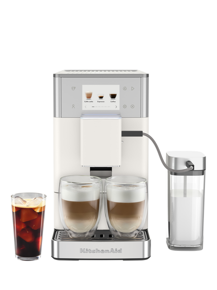 KitchenAid KA KF4 5KES8454BPL Cold Espresso Automatic Bean to Cup Coffee Machine, Porcelain White, Porcelain White
