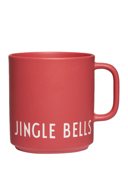 Design Letters Favourite Jingle Bells Handle Cup, 250ml, Red, Red