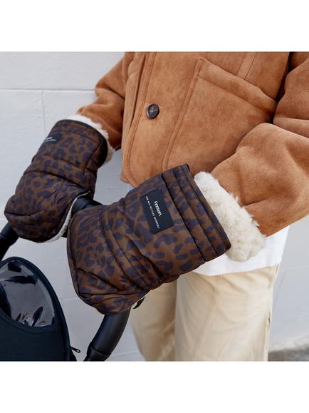 Finnsøn Astrid Stroller Mittens, Leopard - view 2, Leopard