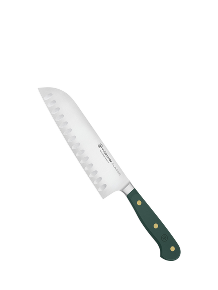 WÜSTHOF Classic Hollow Edge Santoku Knife, 17cm, Fresh Rosemary, Fresh Rosemary