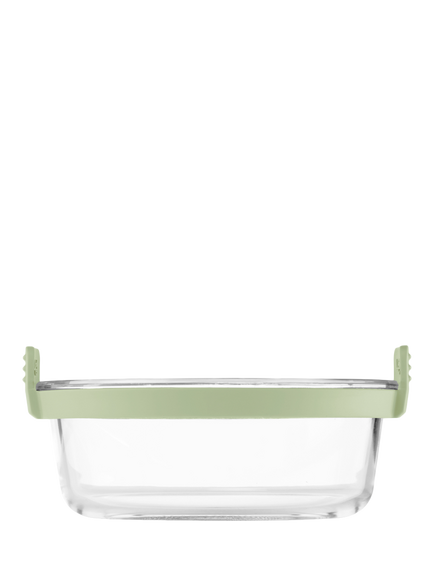 Lékué Air Fryer Round Glass Dish, Clear/Green - view 2, Transparent