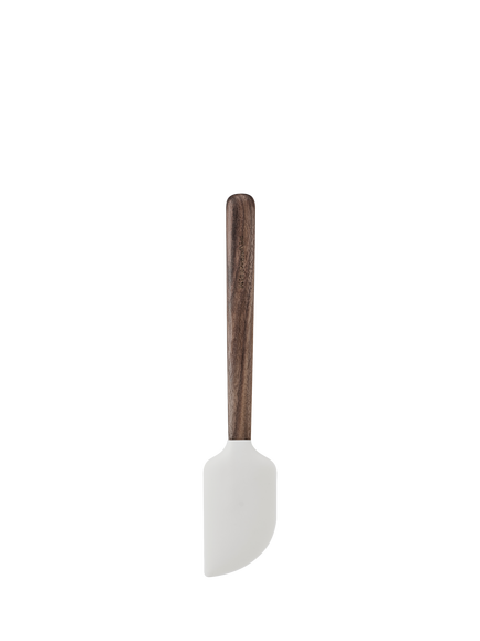 KitchenAid Walnut Wood Handle Silicone Head Scraper Spatula, Walnut/Porcelain
