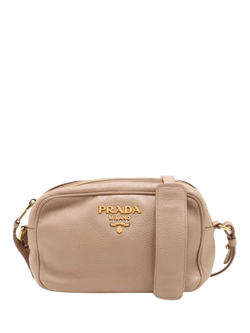 Pre-loved Prada Vitello Daino Crossbody Bag, Neutral, Neutral