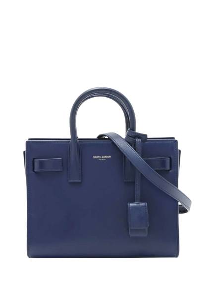 Pre-loved SAINT LAURENT Paris Sac De Jour Nano 2-Way Bag, Blue, Blue