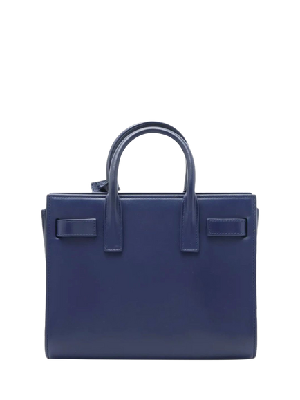 Pre-loved SAINT LAURENT Paris Sac De Jour Nano 2-Way Bag, Blue - view 2, Blue