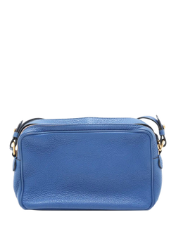 Pre-loved Prada Vitello Daino Leather Crossbody Bag, Blue - view 2, Blue