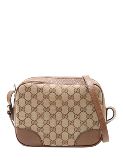 Pre-loved GUCCI GG Canvas Bree Crossbody Bag, Brown, Brown