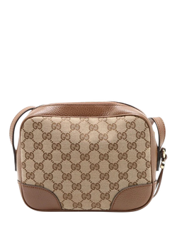Pre-loved GUCCI GG Canvas Bree Crossbody Bag, Brown - view 2, Brown