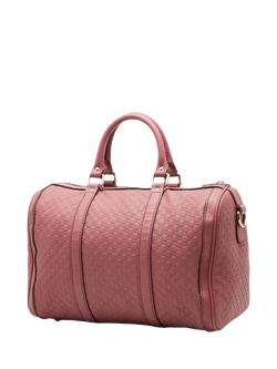Pre-loved GUCCI Micro Guccissima Leather 2-Way Boston Bag, Pink - view 2, Pink