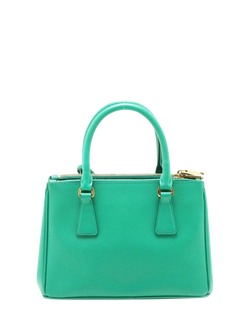 Pre-loved Prada Small Saffiano Galleria 2-Way Bag, Green - view 2, Green