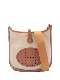 Pre-loved Hermès 2007 Evelyne 2PM Toile Bag, Neutral, Neutral