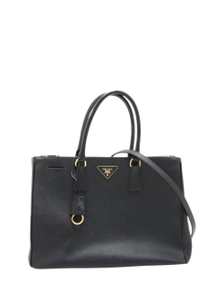 Pre-loved Prada Saffiano Lux Galleria 2-Way Bag, Black, Black