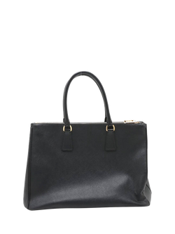 Pre-loved Prada Saffiano Lux Galleria 2-Way Bag, Black - view 2, Black