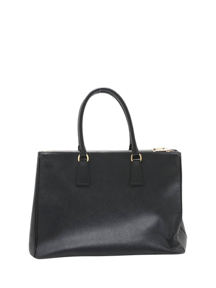 Pre-loved Prada Saffiano Lux Galleria 2-Way Bag, Black - view 2, Black