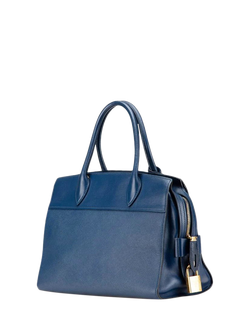 Pre-loved Prada Saffiano Esplanade 2-Way Bag, Blue - view 2, Blue