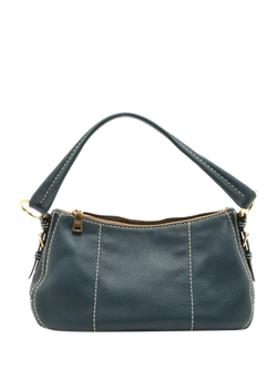 Pre-loved Prada Leather Shoulder Gold Hardware Bag, Blue - view 2, Blue