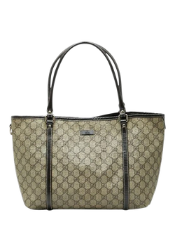 Pre-loved GUCCI GG Supreme Tote Bag, Brown, Brown