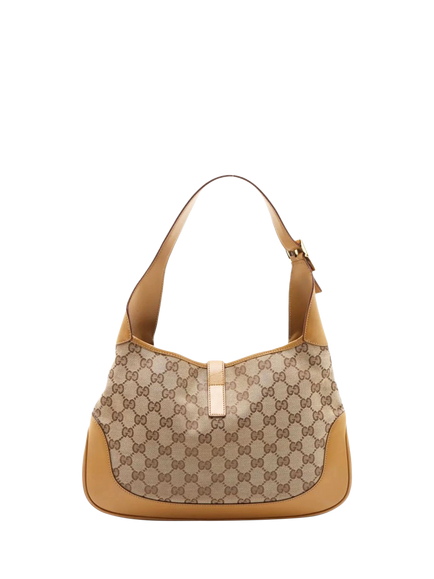 Pre-loved GUCCI GG Canvas Jackie Shoulder Bag, Brown - view 2, Brown