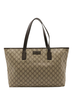 Pre-loved GUCCI GG Canvas Tote Bag, Brown, Brown