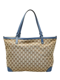 Pre-loved GUCCI GG Canvas Tote Bag, Brown, Brown